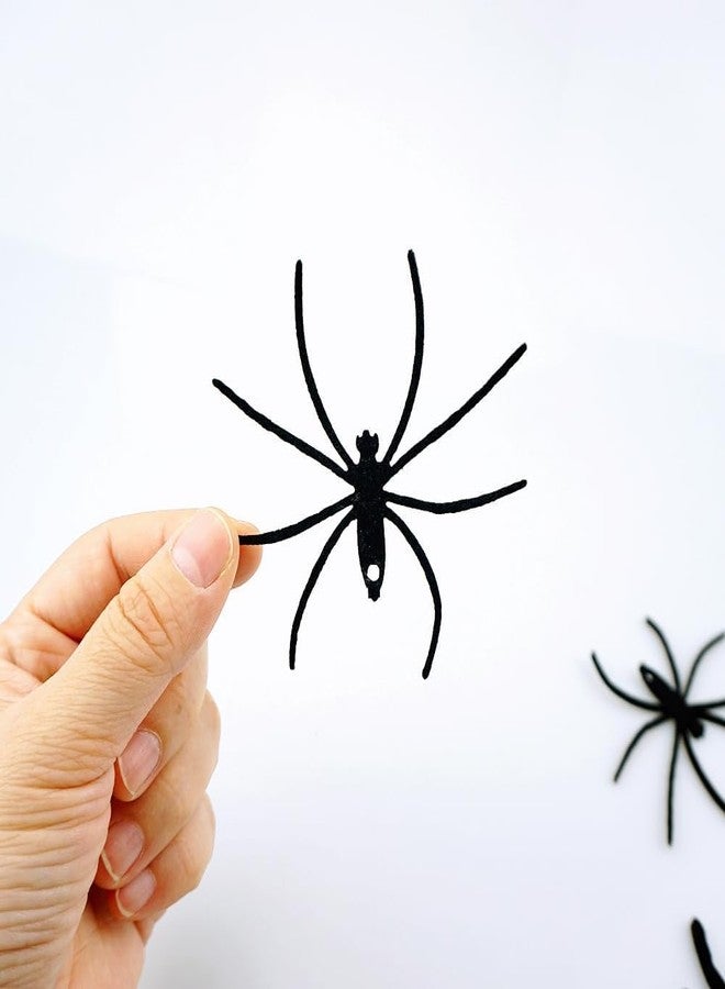 Incrizma 33 PCS Holloween Hanging Spider DecorationsSpider Ornament Black Felt Spider Web HalloweenDecorations for House Decorations(Spider with Web) - Image 5